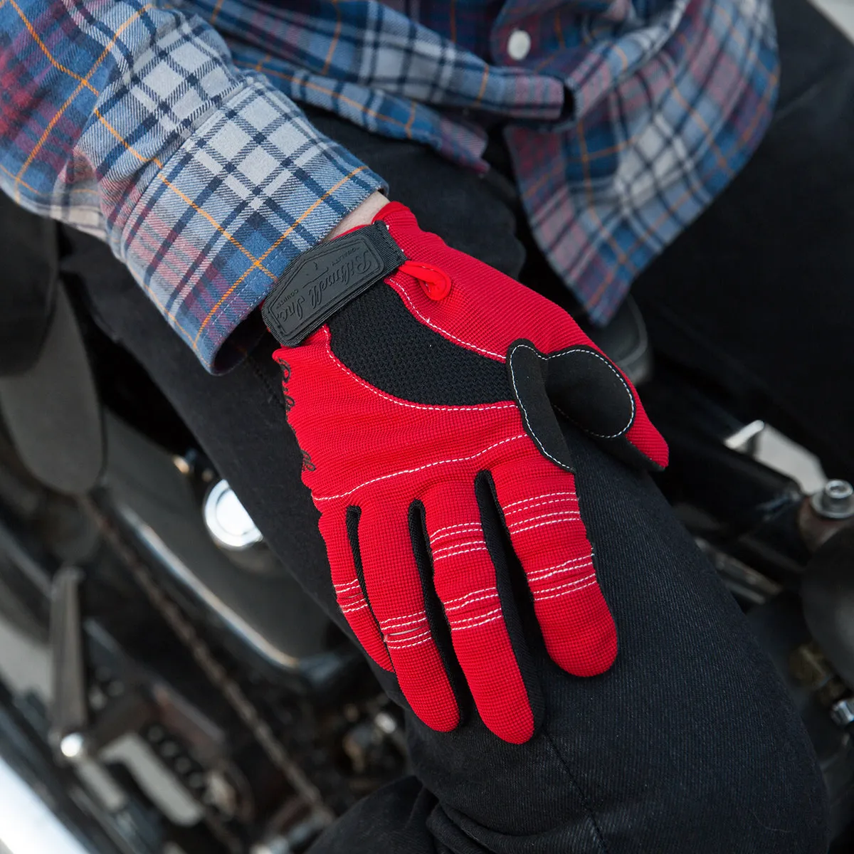 Moto Gloves - Red/Black/White