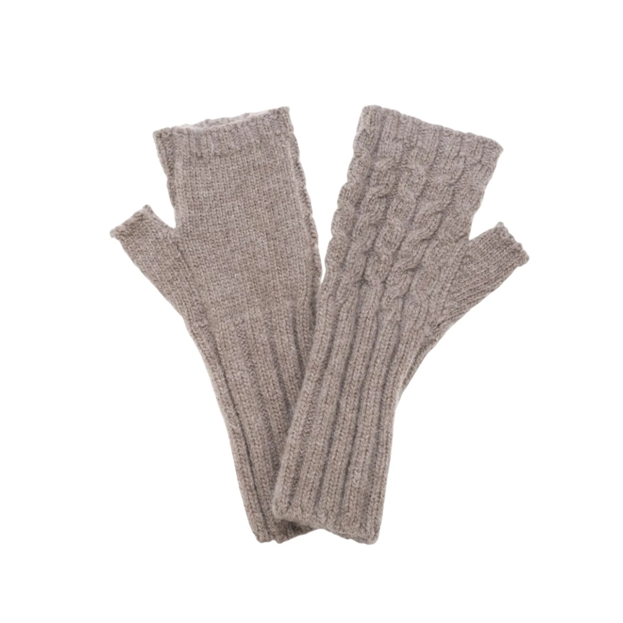 Park Lane Fingerless Gloves Cappuccino