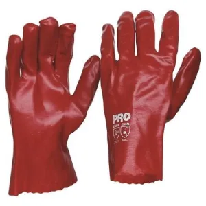 Pro Choice Red Pvc Single Dip - Length 27cm 12 Gloves - PVC27