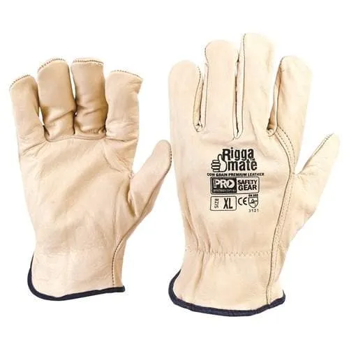 Pro Choice Riggamate Cow Grain, Beige Gloves X12 - CGL41B