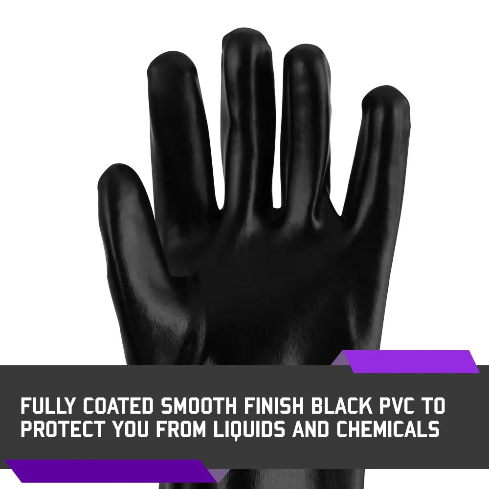 PVC Coated 18" - Chemical-Resistant Gloves - 1 Pair