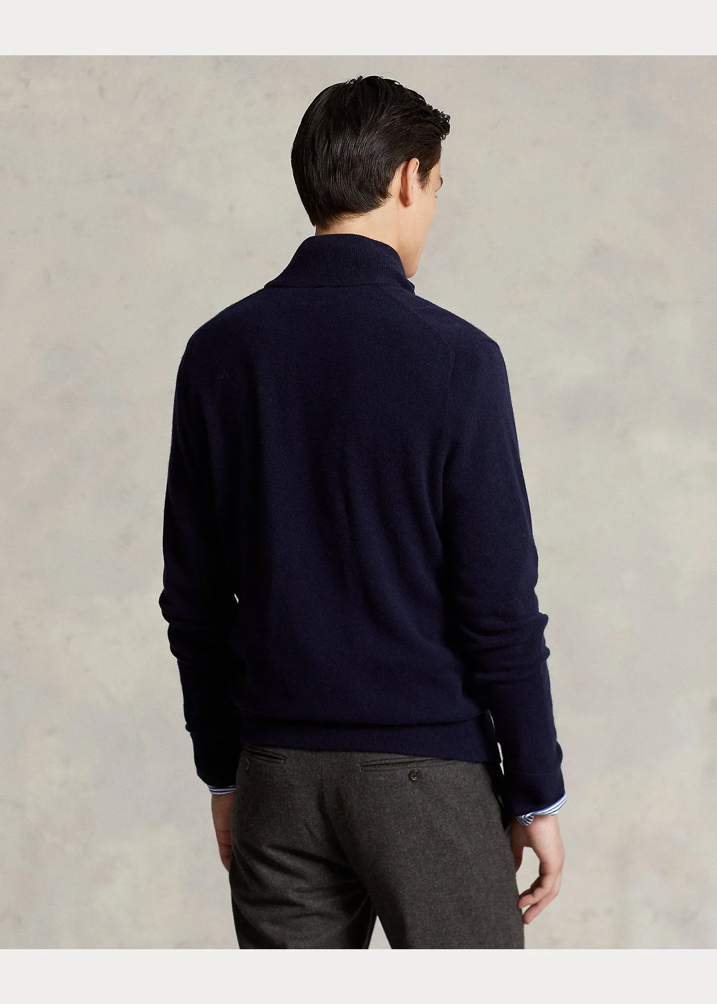 Ralph Lauren Wool Full-Zip Jumper | Hunter Navy