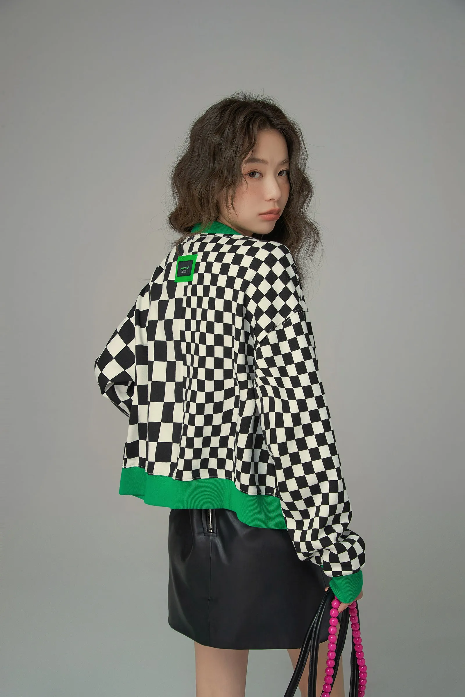 See The Bigger Picture Checkered Cardigan