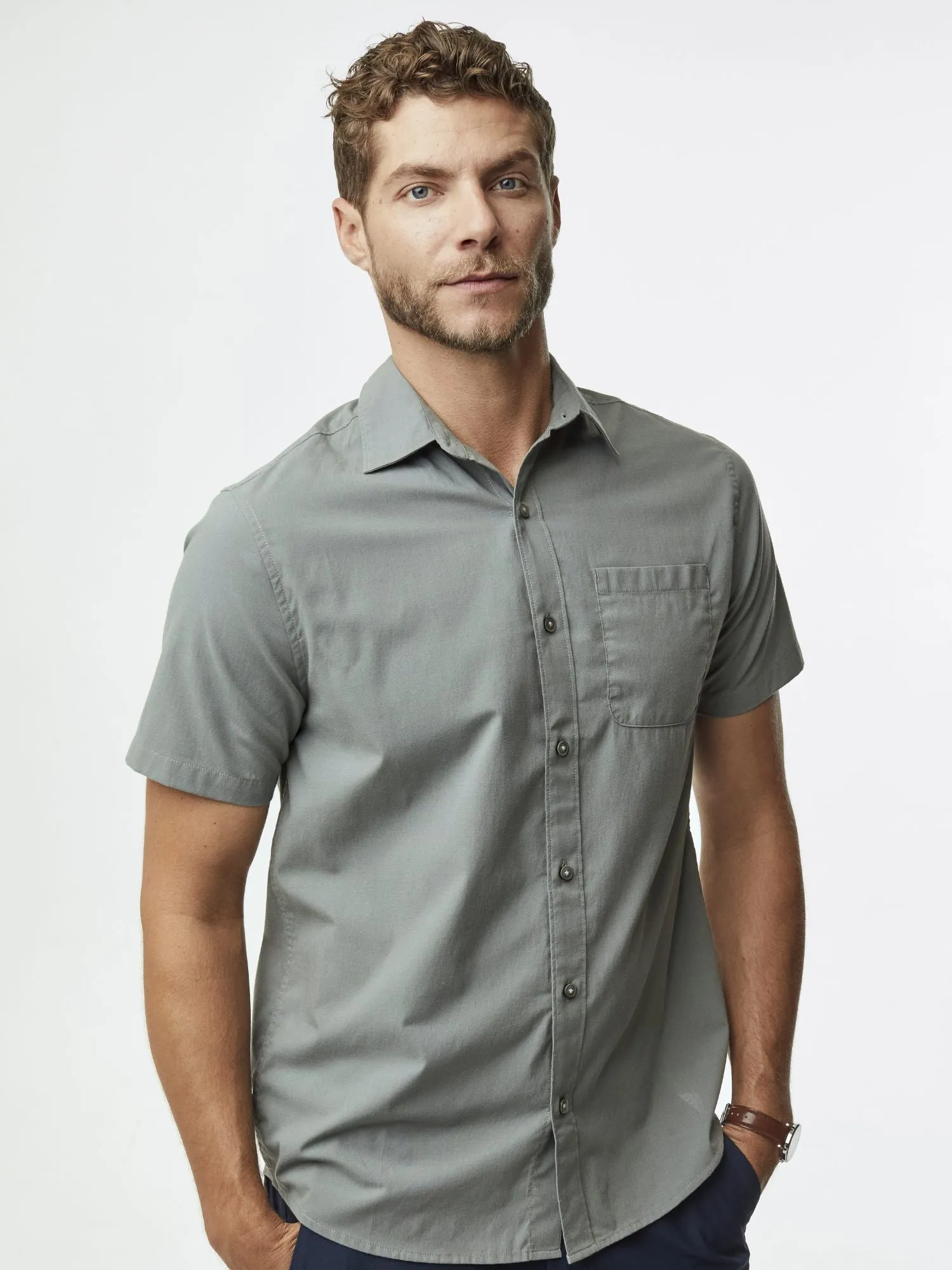 Short Sleeve Stretch Button Up Essentials 3-Pack