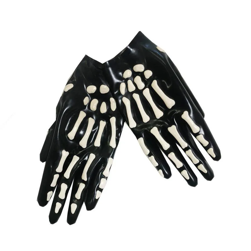 Skeleton Cropped Gloves