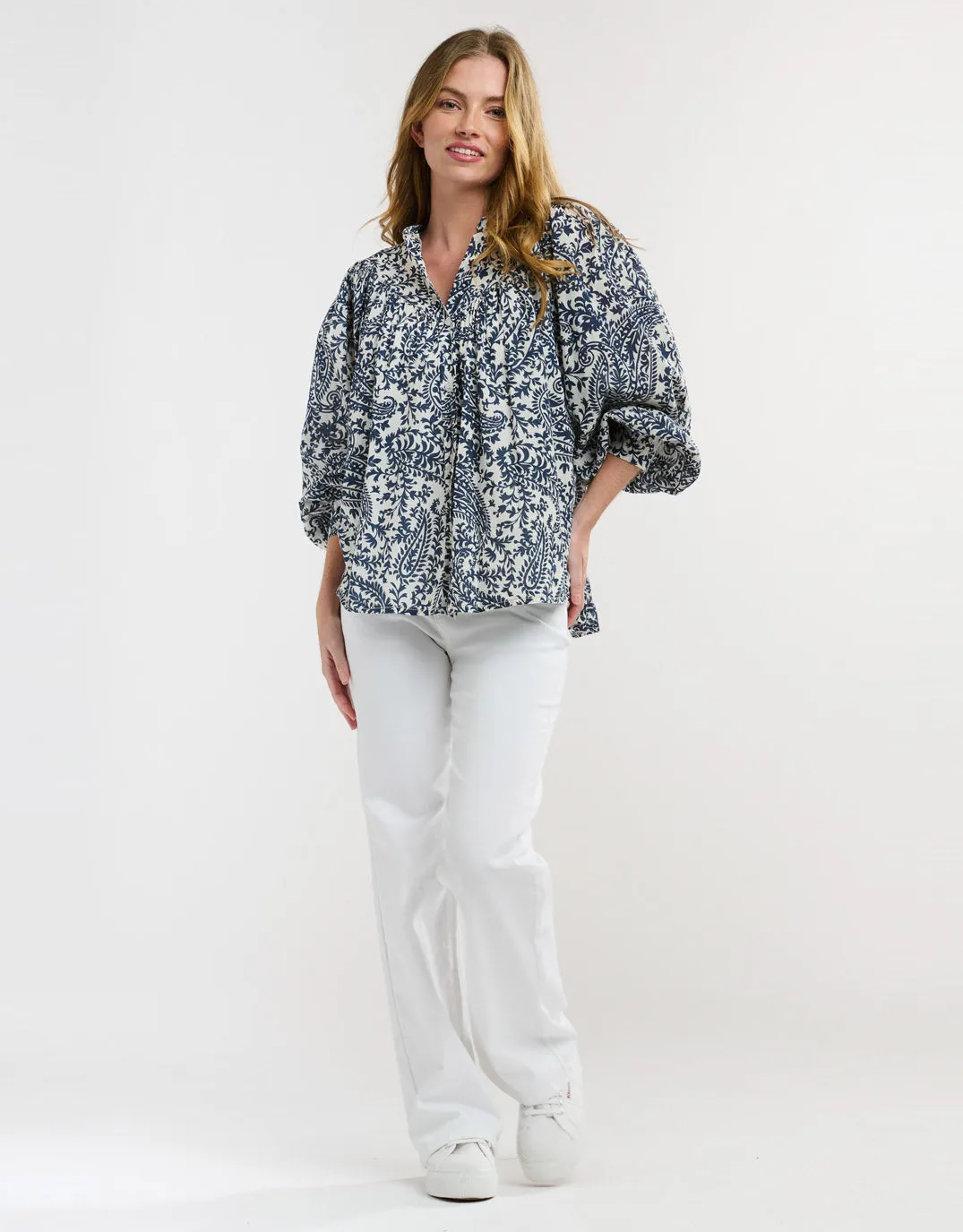 Sybil Blouse - Must Blue