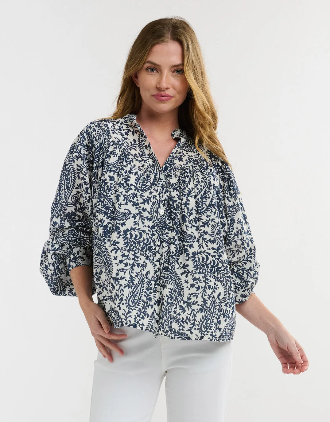 Sybil Blouse - Must Blue