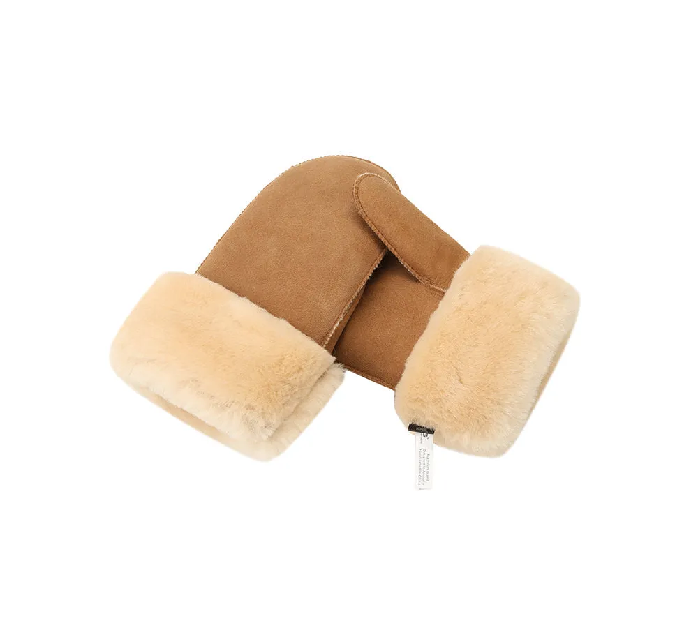 UGG Gloves Fluffy Sheepskin Wool Mittens