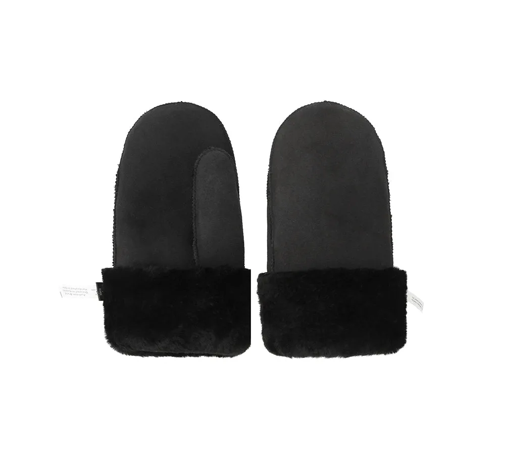 UGG Gloves Fluffy Sheepskin Wool Mittens