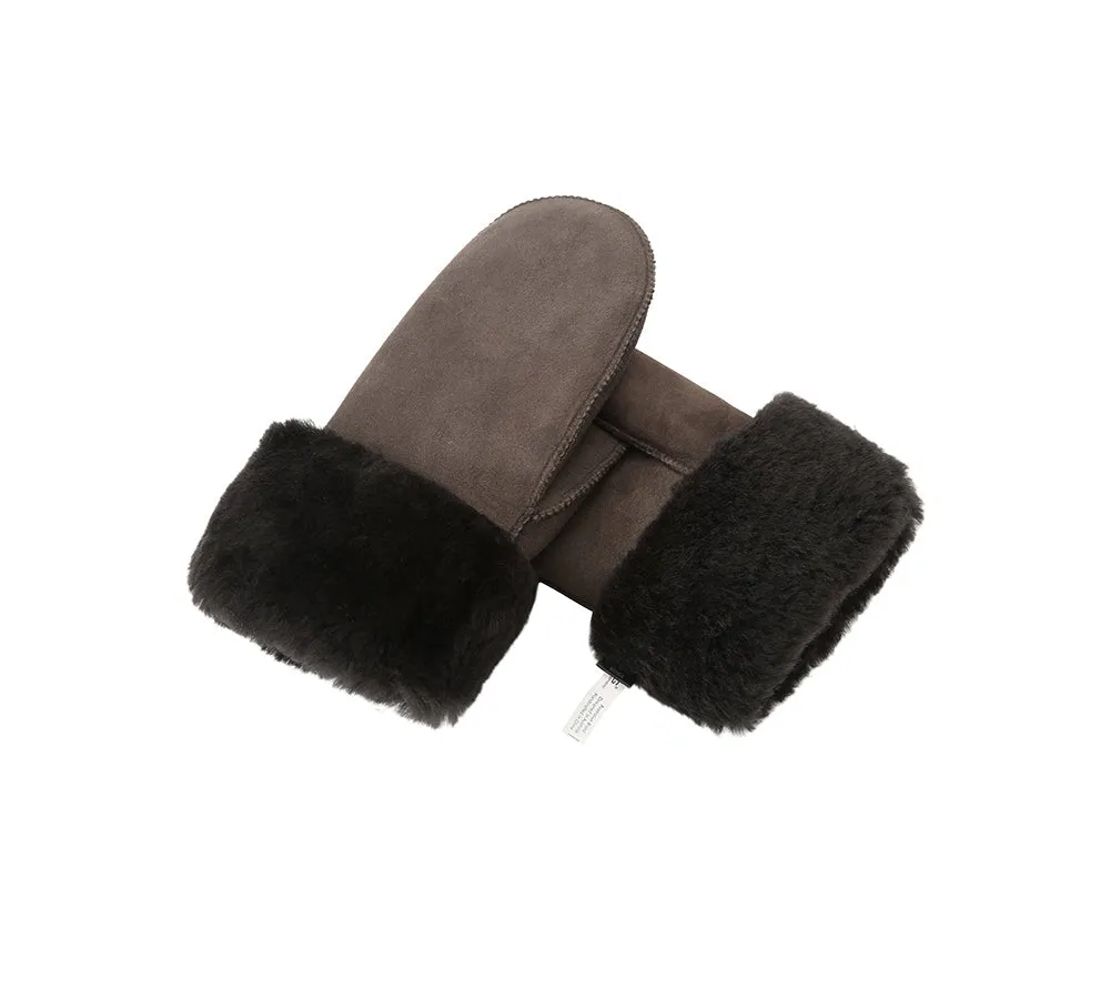 UGG Gloves Fluffy Sheepskin Wool Mittens