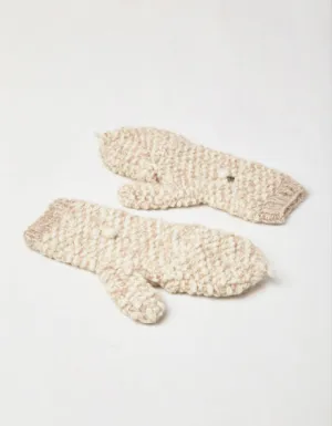 Winter White Flip Top Mittens