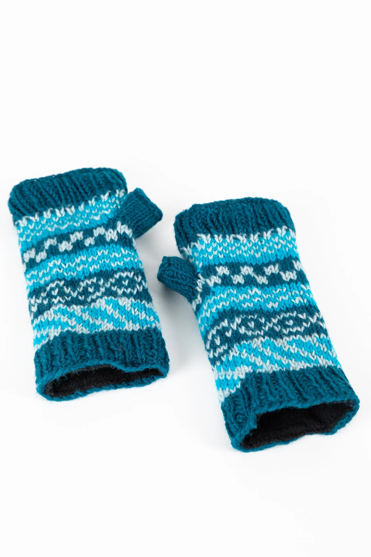 Wool Fleece Lined Reilly Fingerless Mittens