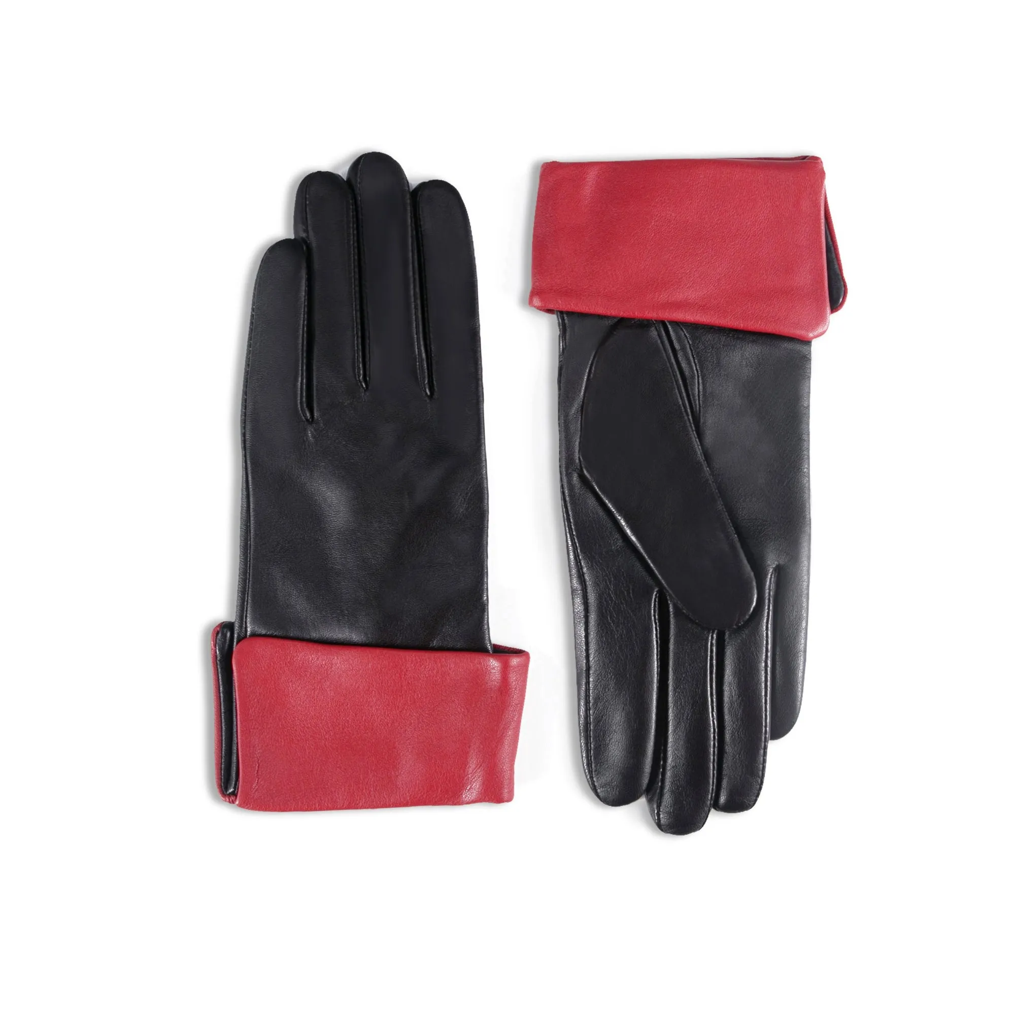 YISEVEN Women's  Sheepskin Cuffed Leather Gloves