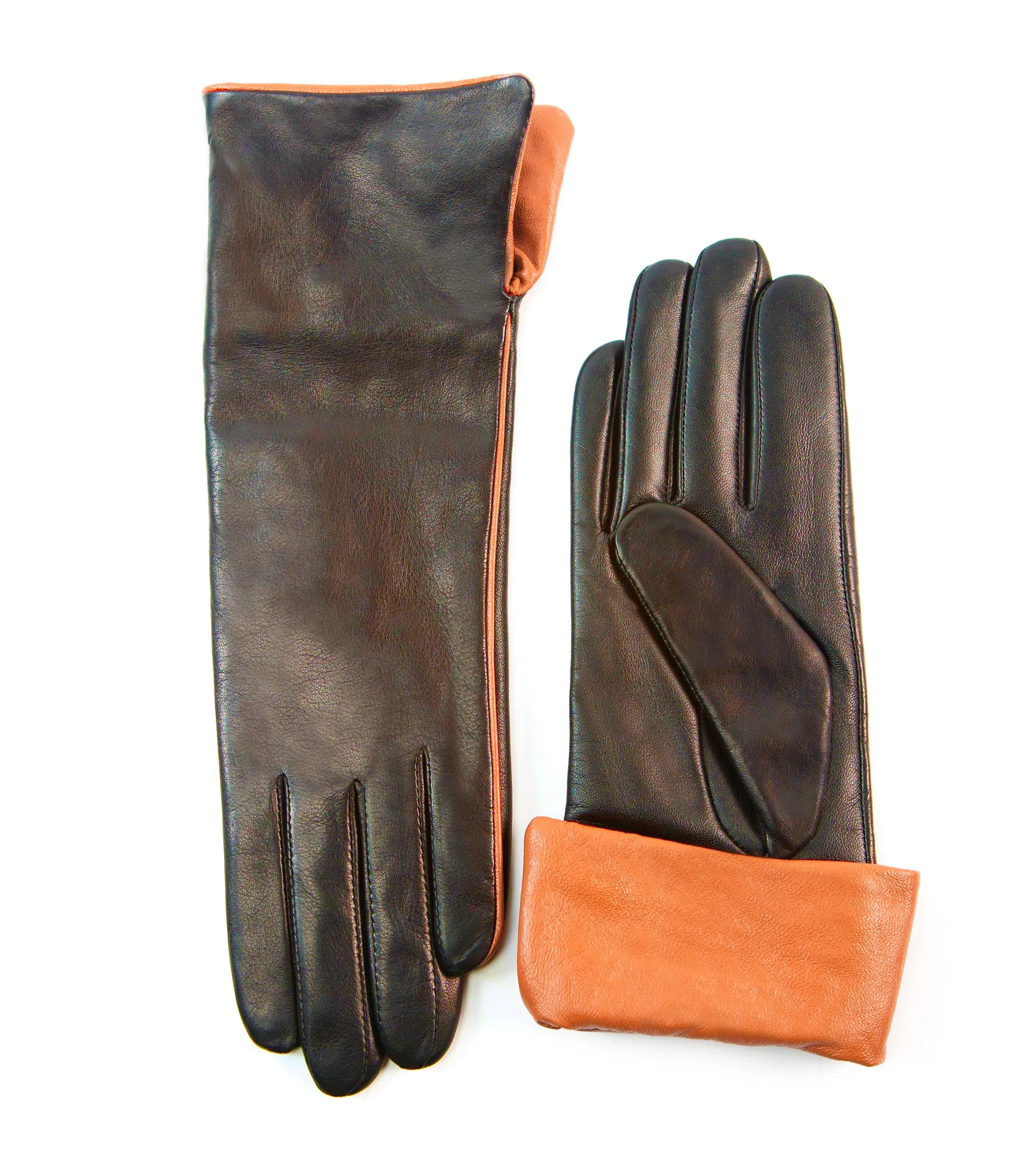 YISEVEN Women's  Sheepskin Cuffed Leather Gloves