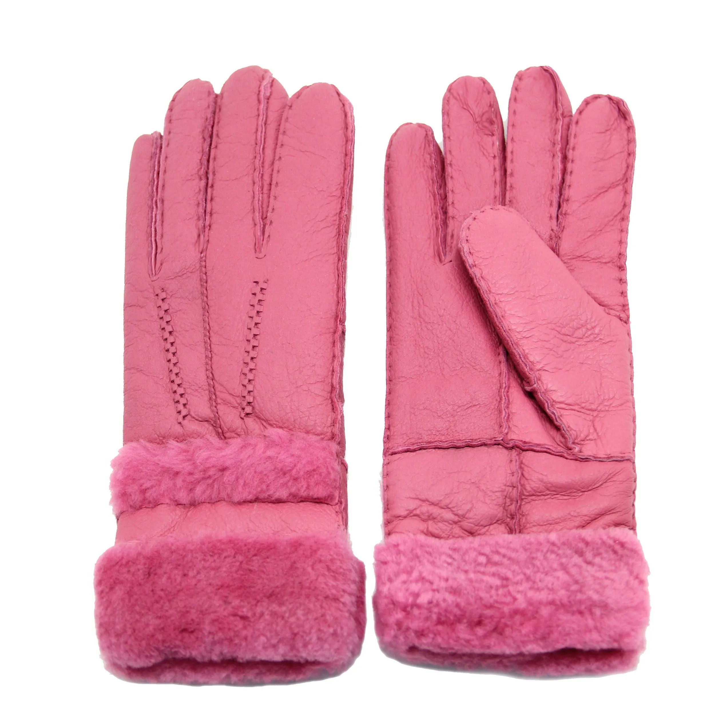 YISEVEN Womens Sheepskin Shearling Leather Gloves