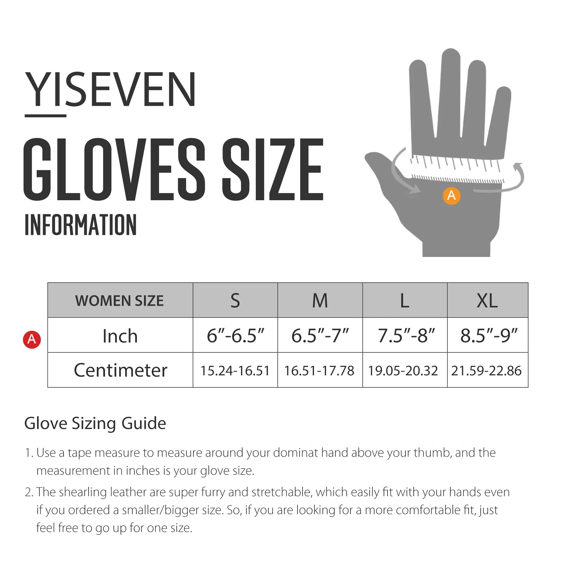 YISEVEN Womens Sheepskin Shearling Leather Gloves