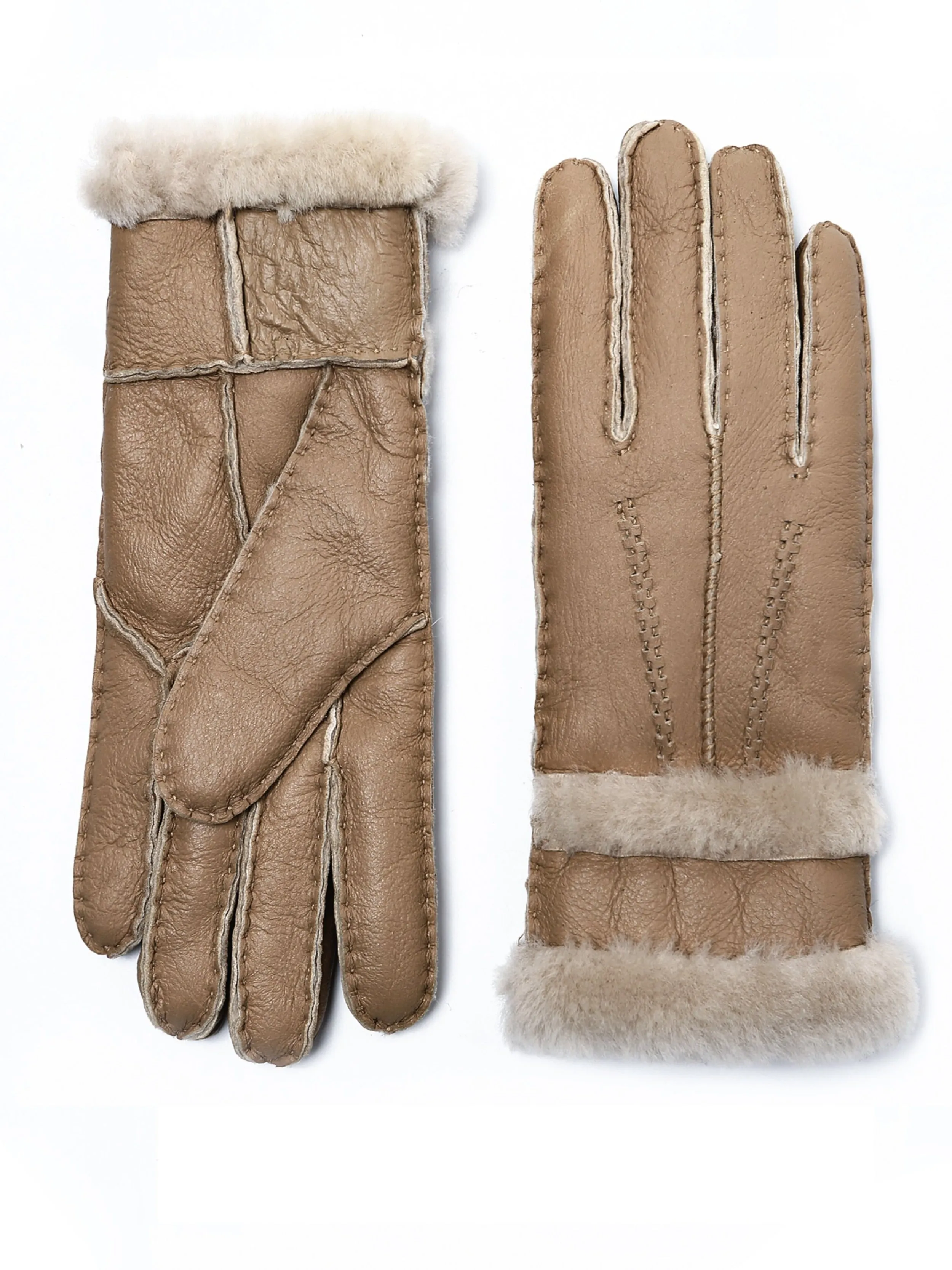 YISEVEN Womens Sheepskin Shearling Leather Gloves